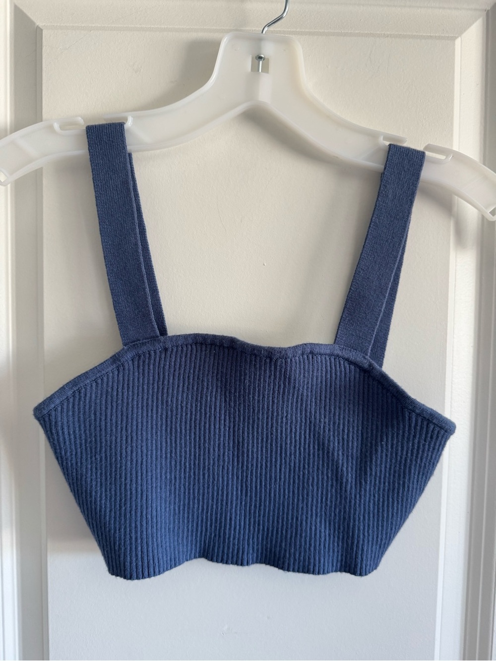 Forever 21 Blue Ribbed Crop Top